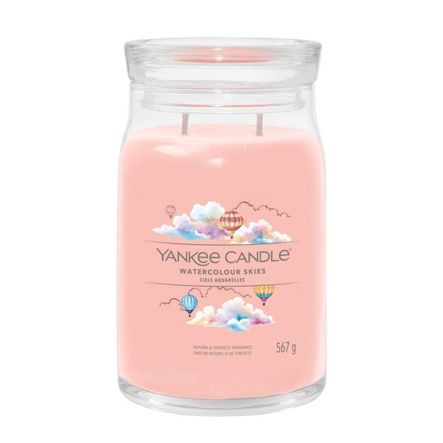 Watercolour Skies - Yankee Candle Signature - duża świeca zapachowa z dwoma knotami - nowość 2023