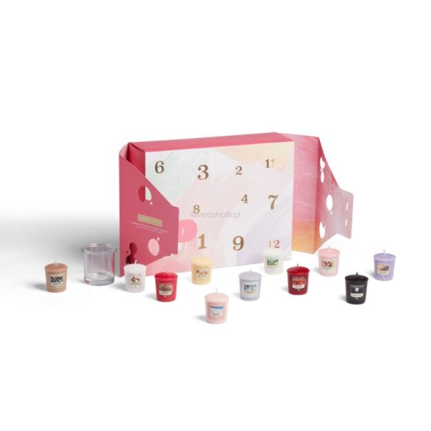 Art In The Park - Yankee Candle Signature - zestaw prezentowy 12 świec votive + świecznik