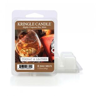 Cognac & Leather - Kringle Candle - wosk zapachowy 64 gram