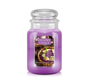 Coconut & Blueberry Tart - Country Candle - duża świeca zapachowa z dwoma knotami (652g)