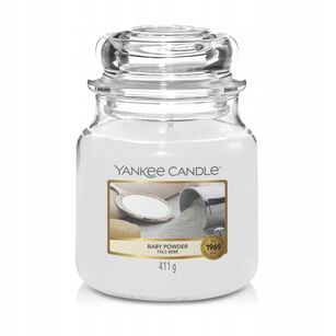 Baby Powder Yankee Candle - średnia świeca zapachowa