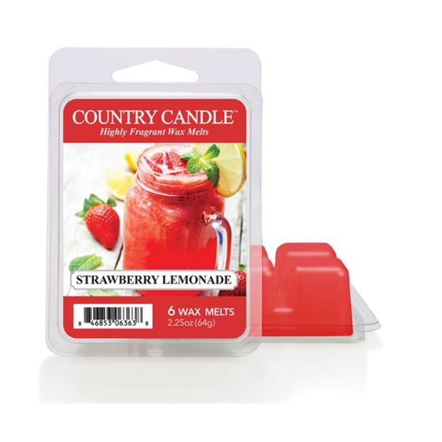 Strawberry Lemonade - Country Candle - wosk zapachowy 64 gram