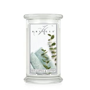 Eucalyptus Cotton - Kringle Candle - duża świeca z dwoma knotami (624g)