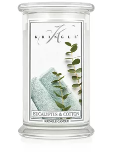 Eucalyptus Cotton - Kringle Candle - duża świeca z dwoma knotami (624g)