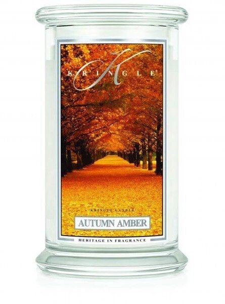 Autumn Amber - Kringle Candle - duża świeca z dwoma knotami (624g)