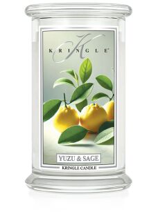 Yuzu & Sage - Kringle Candle - duża świeca z dwoma knotami (624g)