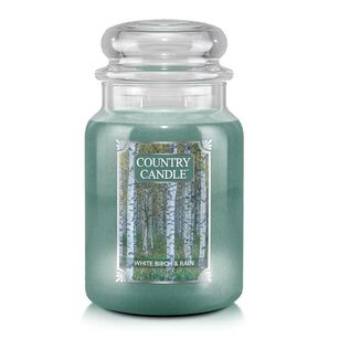 White Birch and Rain - Country Candle - duża świeca zapachowa z dwoma knotami (737g)