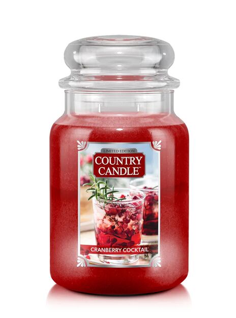 Cranberry Coctail - Country Candle - duża świeca zapachowa z dwoma knotami (737g)