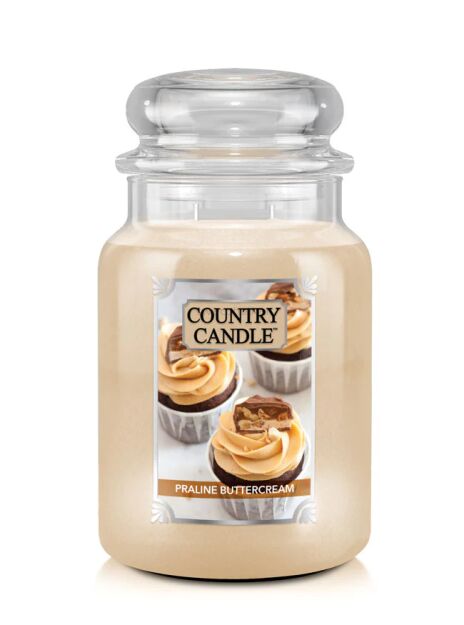 Praline Buttercream - Country Candle - duża świeca zapachowa z dwoma knotami (737g)