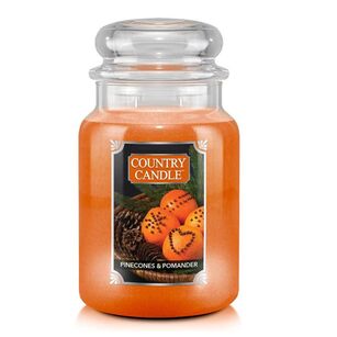 Pinecone & Pomander - Country Candle - duża świeca zapachowa z dwoma knotami (737g)