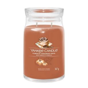 Pumpkin Cinnamon Swirl - Yankee Candle Signature - duża świeca z dwoma knotami 