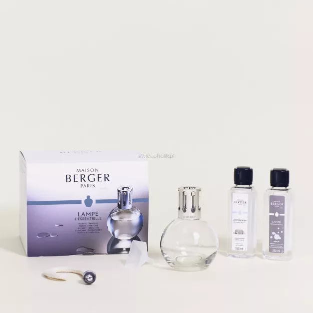 Zestaw prezentowy - Maison Berger - lampa katalityczna Essentielle Ronde kula + 2 esencje 250 ml: Cotton Caress i Air Pur