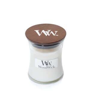 Woodwick White Tea & Jasmine- mała świeca zapachowa z drewnianym knotem