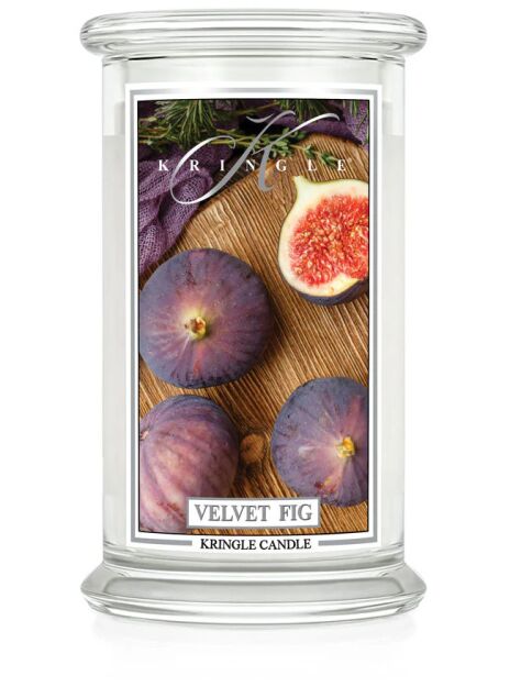 Velvet Fig - Kringle Candle - duża świeca z dwoma knotami (624g)