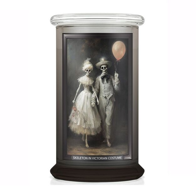 Skeleton in Victorian Costume  - Kringle Candle - duża świeca z dwoma knotami (624g) - seria Halloween The Prints Bakery