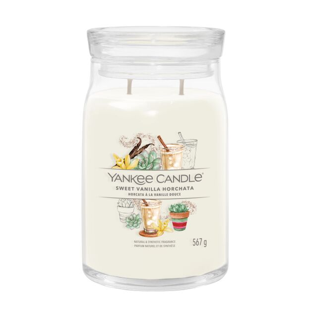 Sweet Vanilla Horchata - Yankee Candle Signature - duża świeca z dwoma knotami 