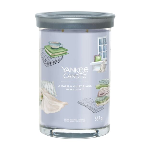 A Calm & Quiet Place - Yankee Candle Signature - świeca tumbler z dwoma knotami