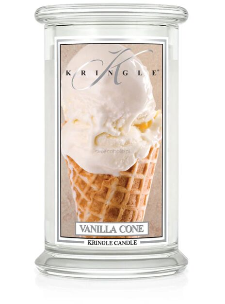 Vanilla Cone - Kringle Candle - duża świeca z dwoma knotami (624g)