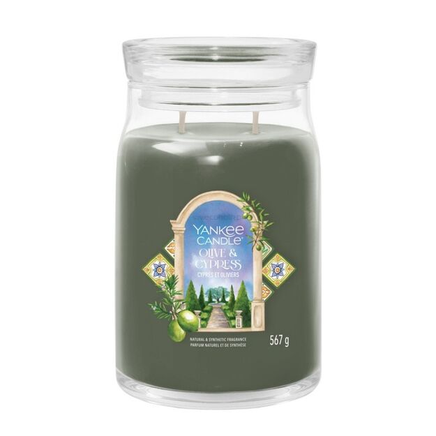 Olive & Cypress - Yankee Candle Signature - duża świeca z dwoma knotami - nowość 2025