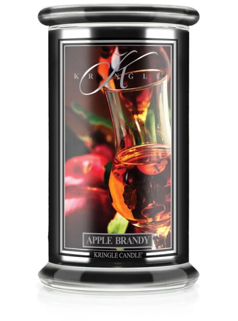 Apple Brandy - Kringle Candle - duża świeca zapachowa 2 knoty (624g)