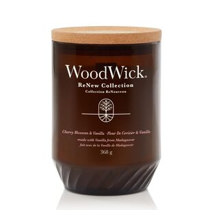 Cherry Blossom & Vanilla - WoodWick - duża świeca zapachowa z drewnianym knotem - ReNew Collection