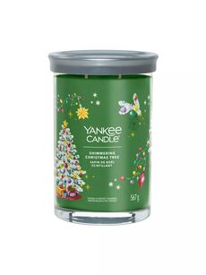 Shimmering Christmas Tree - Yankee Candle Signature - świeca tumbler z dwoma knotami