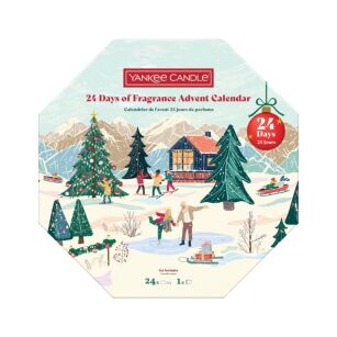 Kalendarz adwentowy Apres Ski - Yankee Candle - wieniec - 24 szt. tealight + świecznik