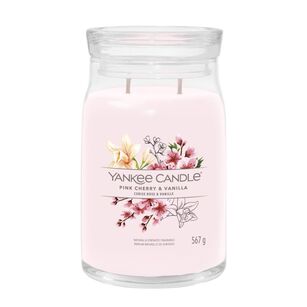 Pink Cherry & Vanilla - Yankee Candle Signature - duża świeca z dwoma knotami - nowość 2022