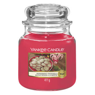 Peppermint Pinwheels - Yankee Candle - średnia świeca zapachowa 