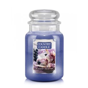 Duża świeca zapachowa Blueberry Cream Pop – Country Candle | 680 g | 2 knoty