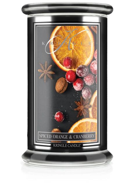 Kringle Candle Spiced Orange & Cranberry Reserve – duża świeca zapachowa 623 g 2 knoty