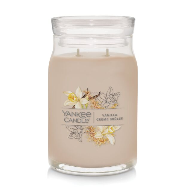 Vanilla Creme Brulee - Yankee Candle Signature - duża świeca z dwoma knotami