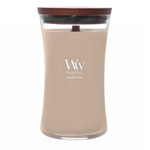 Patchouli Creme - Woodwick - duża świeca zapachowa z drewnianym knotem 