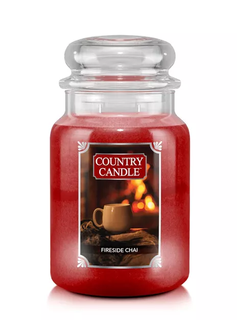 Fireside Chai - Country Candle - duża świeca zapachowa z dwoma knotami (737g)