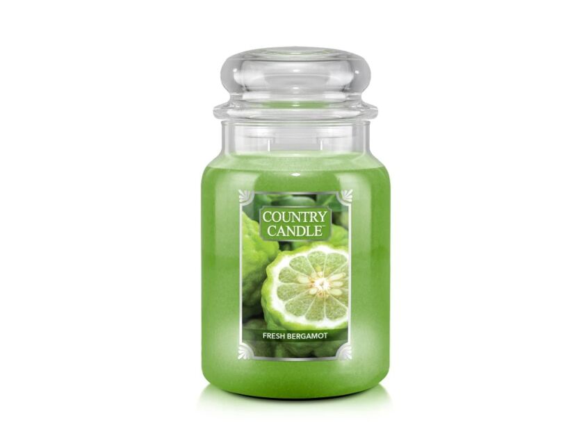 Fresh Bergamot  - Country Candle - duża świeca zapachowa z dwoma knotami (737g)