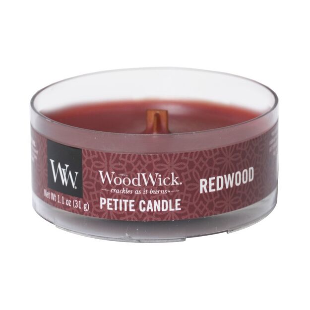 Redwood - Woodwick - petite mała świeca z drewnianym knotem