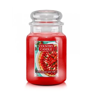 Strawberry Mint Tart - Country Candle - duża świeca zapachowa z dwoma knotami (652g)