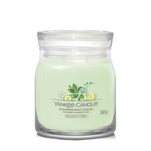 Cucumber Mint Cooler - Yankee Candle Signature - średnia świeca zapachowa z dwoma knotami 