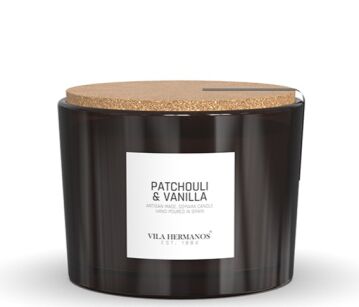 Villa Hermanos Patchouli & Vanilla – świeca sojowa 350 g Apothecary korek