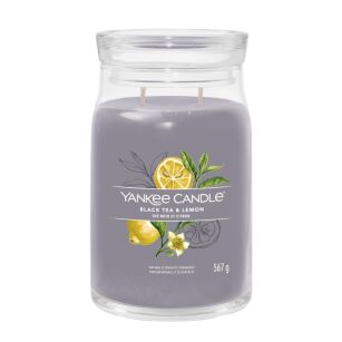 Black Tea & Lemon - Yankee Candle Signature - duża świeca z dwoma knotami