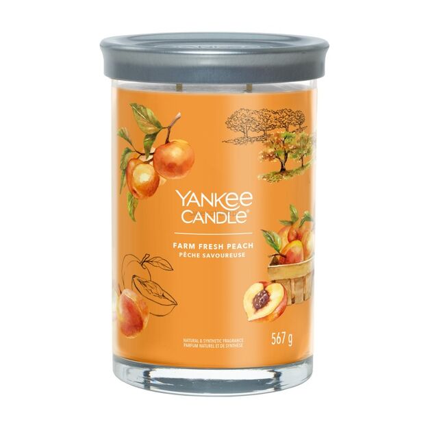 Farm Fresh Peach - Yankee Candle Signature - świeca tumbler z dwoma knotami - nowość 2022