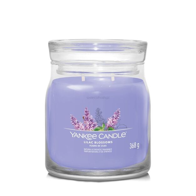 Lilac Blossoms - Yankee Candle Signature - średnia świeca z dwoma knotami