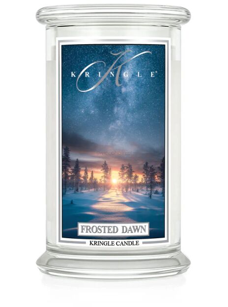 Kringle Candle Frosted Dawn – duża świeca zapachowa 623 g 2 knoty