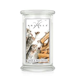 Sage & Palo Santo - Kringle Candle - duża świeca z dwoma knotami (624g)