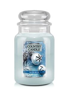 Silver Bells - Country Candle - duża świeca zapachowa z dwoma knotami (737g)