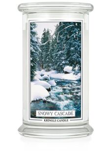 Kringle Candle Snowy Cascade – duża świeca zapachowa 623 g 2 knoty