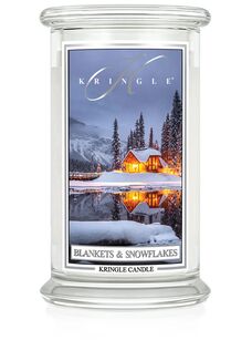 Blankets & Snowflakes - Kringle Candle - duża świeca zapachowa 2 knoty (624g)