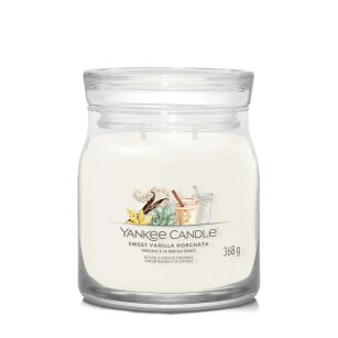 Sweet Vanilla Horchata - Yankee Candle Signature - średnia świeca z dwoma knotami 
