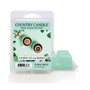 Lemon Tea & Roses - Country Candle - wosk zapachowy 64 gram