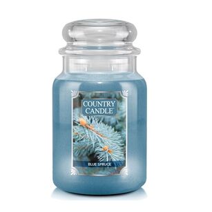 Blue Spruce - Country Candle - duża świeca zapachowa z dwoma knotami (737g)